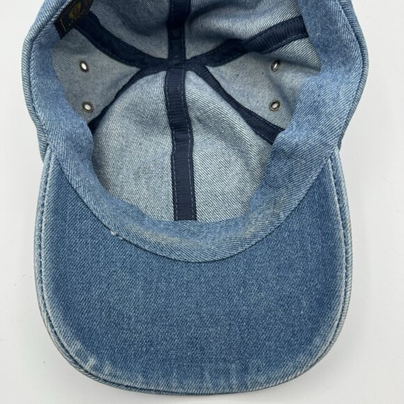 Rare Vintage Cap Hat Alabama Blue Denim Crimson Tide Bama Roll Tide Rhinestone - Picture 6 of 7